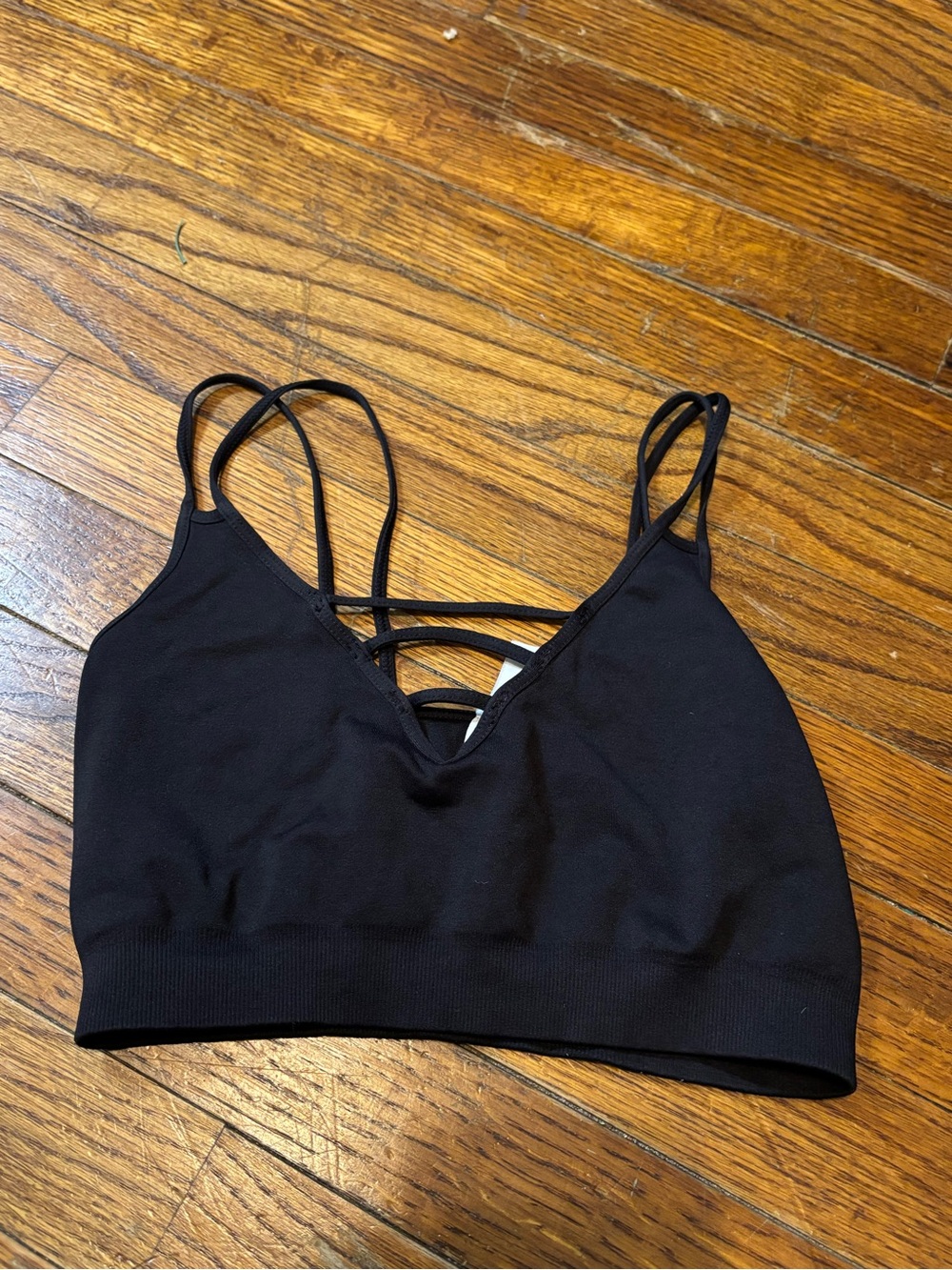 Nikibiki Black Double-Strap Seamless Bralette